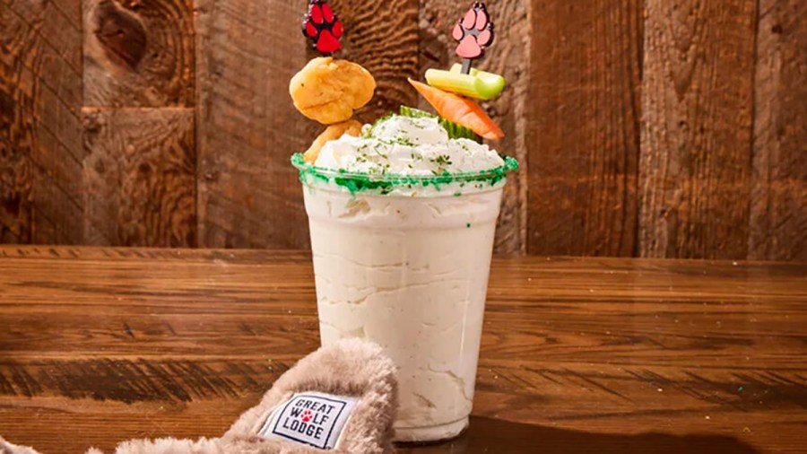 Great Wolf Lodge debuts Ranch Milkshake topped with carrots, celery and chicken nuggets